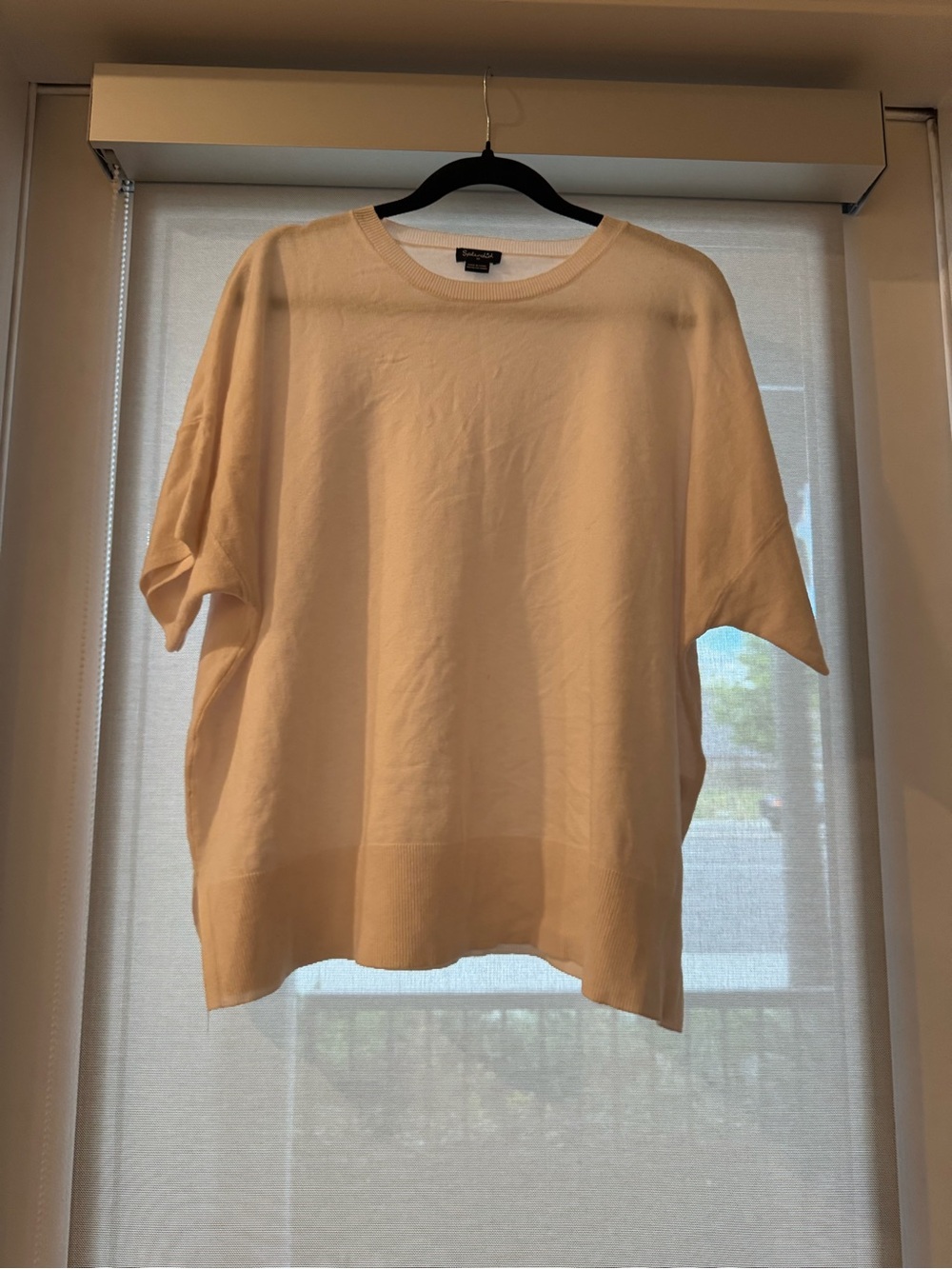 Splendid Cream Short Sleeve Knit Top